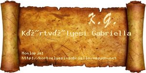 Körtvélyesi Gabriella névjegykártya