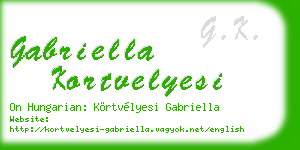 gabriella kortvelyesi business card